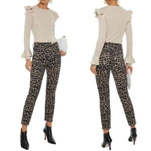 Alice + Olivia Leopard Print High Rise Leggings
